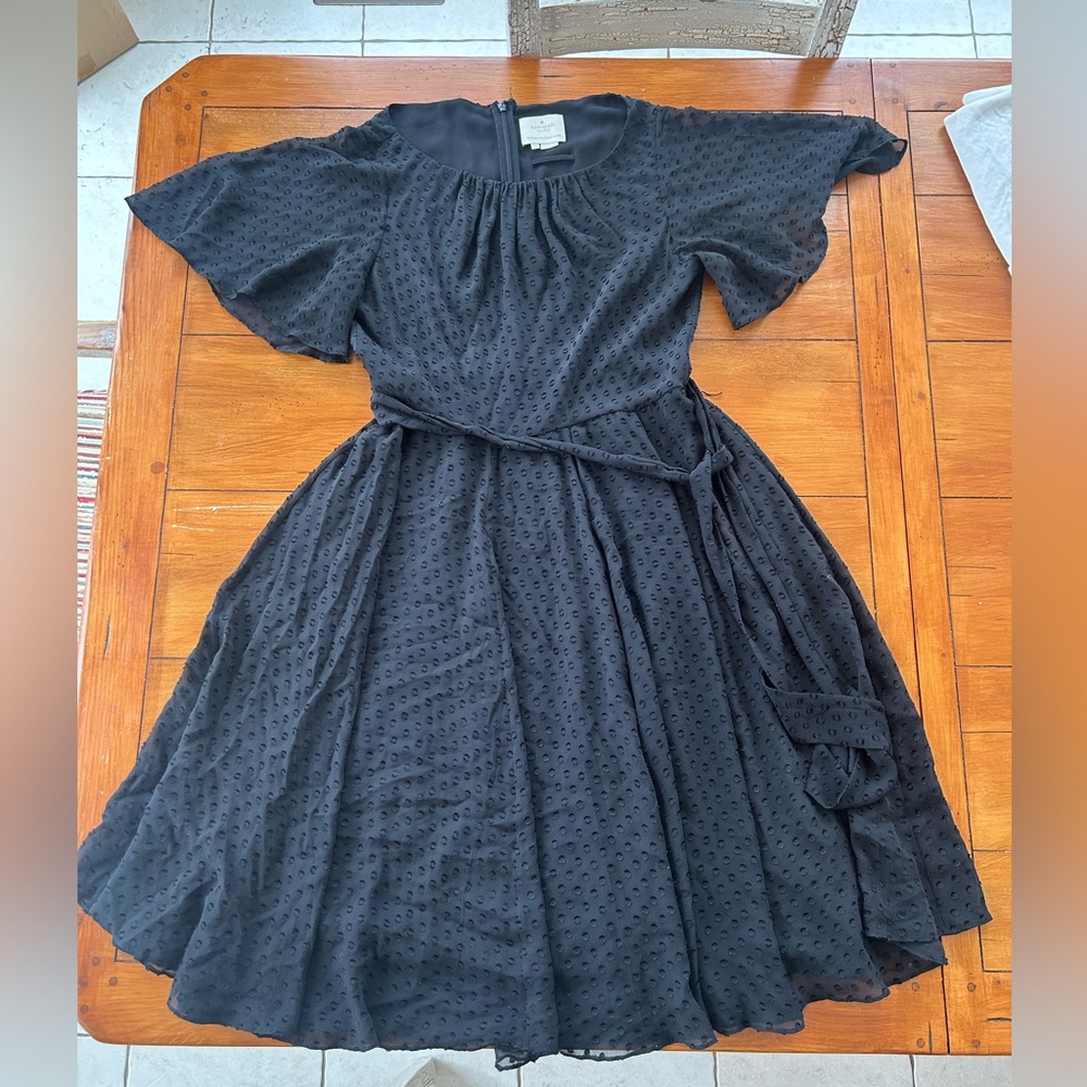 Kate Spade Black Dress with Ruffle Detail